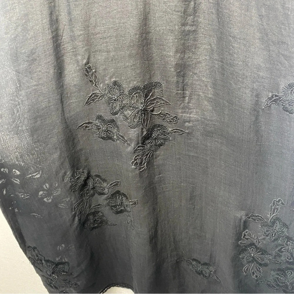 Veronica Beard Midi Dress Trina 4 Black Lace Floral Applique Button Front - Picture 5 of 15